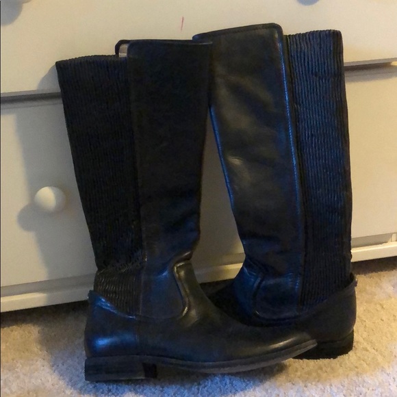 frye textured black riding boots - Picture 1 of 5